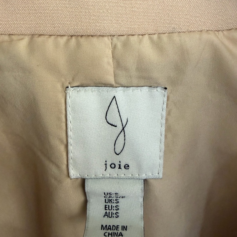 Joie Cropped Tan Blazer Jacket - Picture 4 of 4